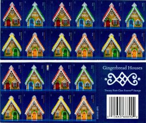 2013 Contemporary Christmas: Gingerbread Houses  Forever First Class Postage Stamps